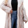 Womens Long Faux Fur Coat Oversized Loose Winter Jackets Trendy Luxury Trench Coat 2024 Open Front Lapel Outerwear