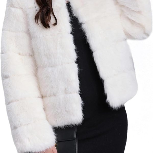 Faux Fur Coat Women’s Jacket Winter Long Sleeve Overcoat Warm