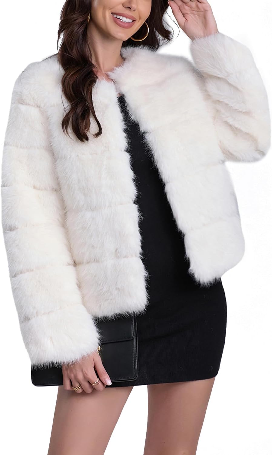 Faux Fur Coat Women’s Jacket Winter Long Sleeve Overcoat Warm