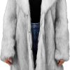Womens Long Faux Fur Coat Oversized Loose Winter Jackets Trendy Luxury Trench Coat 2024 Open Front Lapel Outerwear