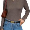 Women's Wool Blend Button-Cuff Fall Fashion Casual Sweaters